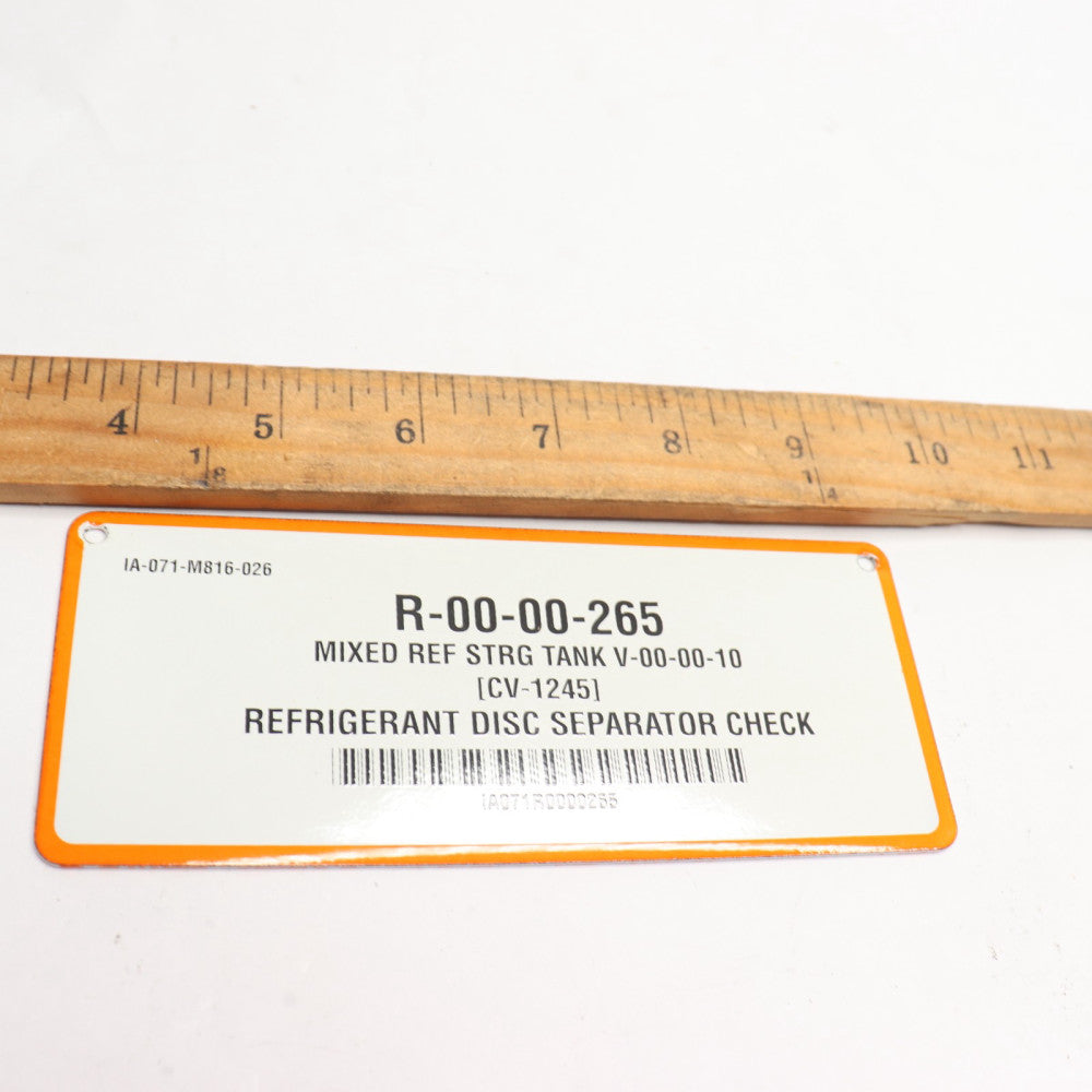 Refrigerant Disc Separator Check Plate IA-071-M816-026 R-00-00-265