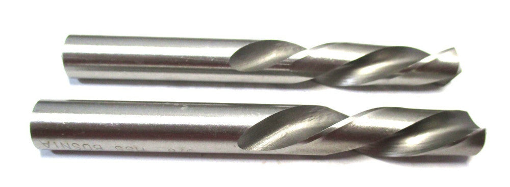 NEW (01360247) 3/8 x 1-13/16 x 3-1/8 118° HSS LH Screw Machine Stub Drill - 2 PC