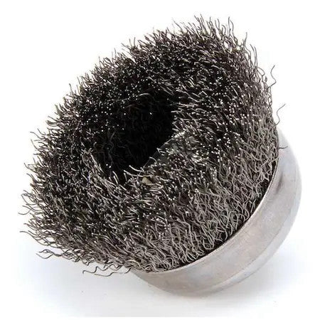 Weiler 93243 Crimped Wire Cup Brush, 3" Dia., 0.014"