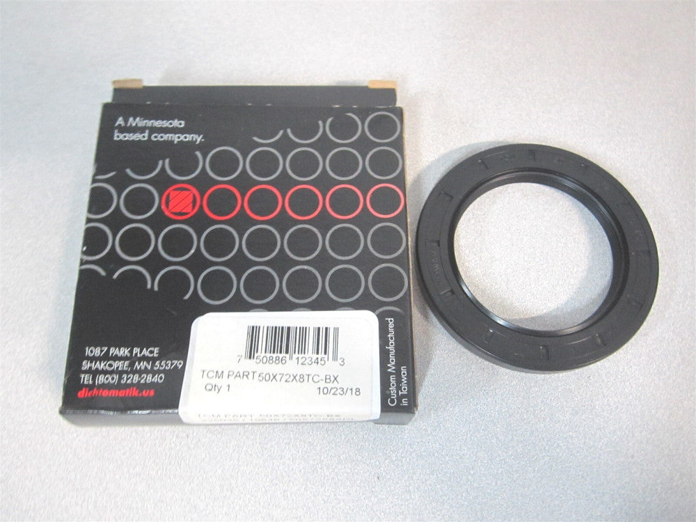 TCM (50X72X8VSC-BX) FKM 1.969" x 2.835" x 0.315" Carbon Steel Oil Seal