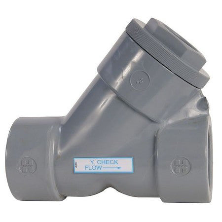 Hayward Flow Control Yc10150se Y-Check Valve, 1-1/2", Pvc/Epdm, Socket