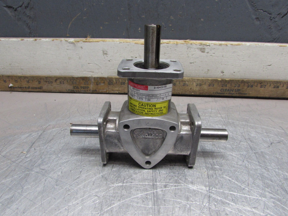 BOSTON GEAR RA1031 ,1:1 REDUCER,1750rpm, 5/8" SHAFT, 54 in/lb, MAKE OFFER!