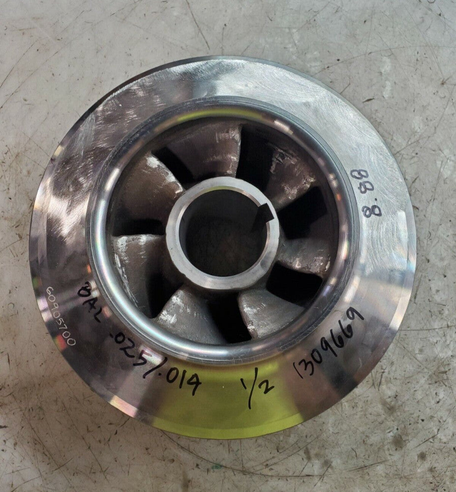REBUILT FLOWSERVE 9.375MD PUMP IMPELLER 1 7/8" BORE KEYED