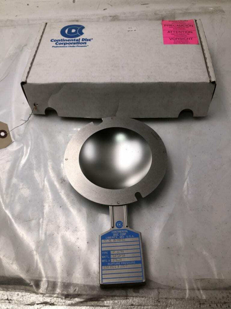 Continental Disc Corp. 278129 4" ULTRX 316SS Rupture Disc 150PSIG/235°F -NIB