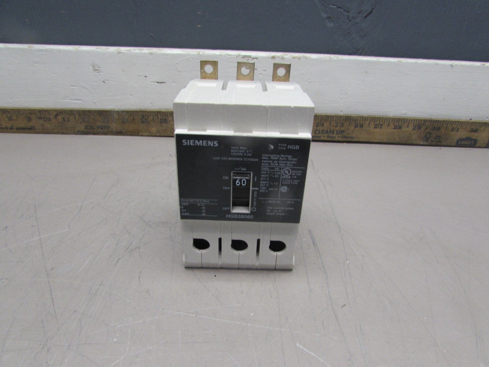 SIEMENS HGB3B060 CIRCUIT BREAKER, 3P-60 AMP /480V GOOD TAKEOUT! MAKE OFFER!