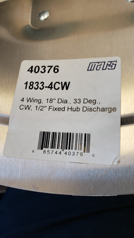 NEW Mars 40376 HEAVY DUTY 4 WING CONDS FAN BLADE 1833-4CW ( B2-4D)