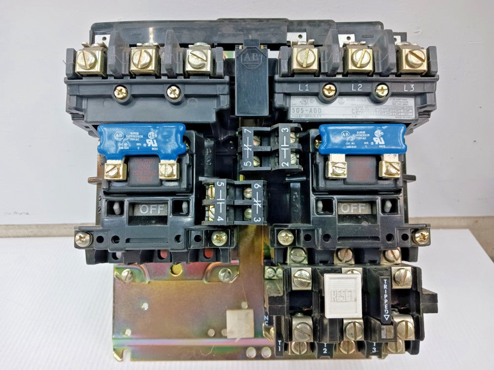 Allen Bradley Size 0 Reversing Motor Starter 5 HP 110-120V Coil 505-AOD