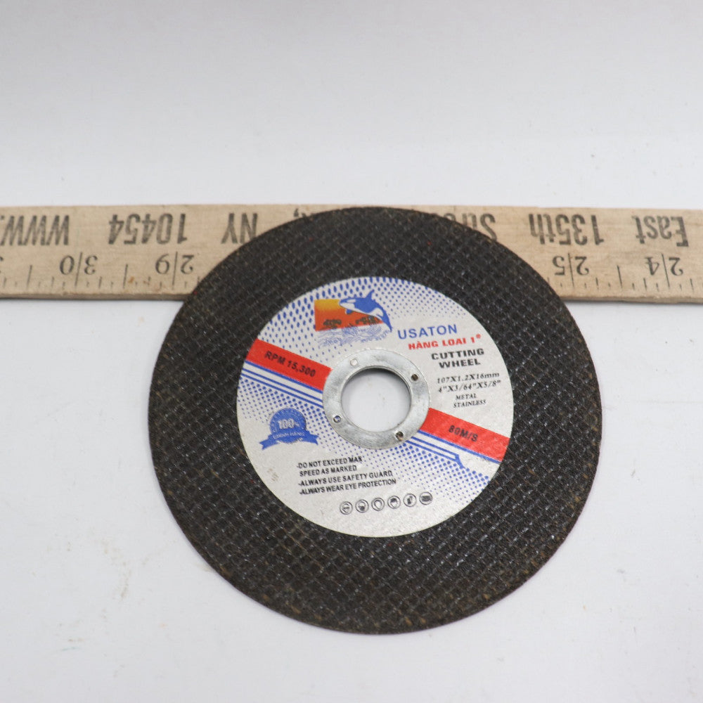 Usaton Cutting Wheel 80M/S 15,300 RPM 4" x 3/64" x 5/8"