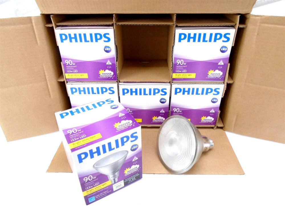 PHILIPS - Case of 6 - 9290012921 - 90W Equiv Dimmable LED Flood Light 950 LUMENS