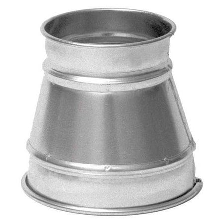 Nordfab 8040026043 Round Duct Reducer, 8 In X 6 In Duct Dia, 304 Stainless