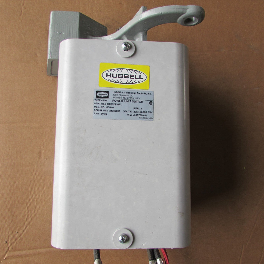NEW HUBBELL, 81241033, SIZE 4 POWER LIMIT SWITCH 220/440-550VAC NEW,MAKE OFFER!