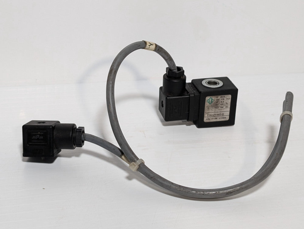 ODE BDU08024DW Solenoid Valve Coil, 8W, V 24 @ 50-60Hz w 2 Connectors