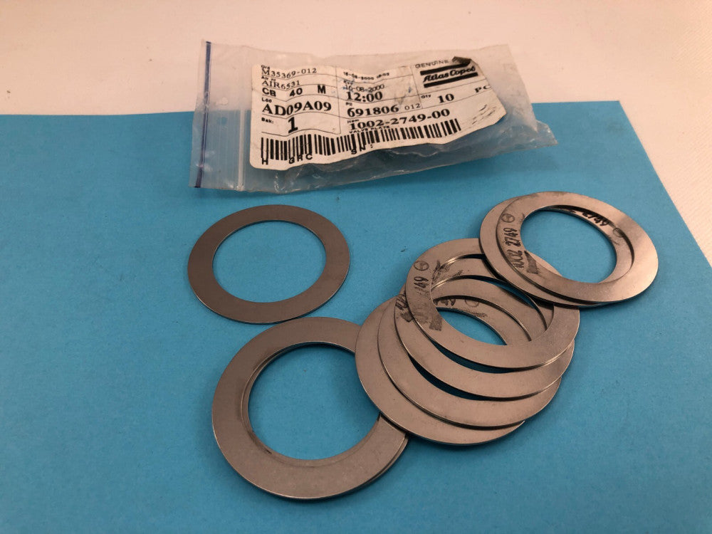 Atlas Copco Valve Plates. 1002-2749-00. Qty. Of 10 NEW
