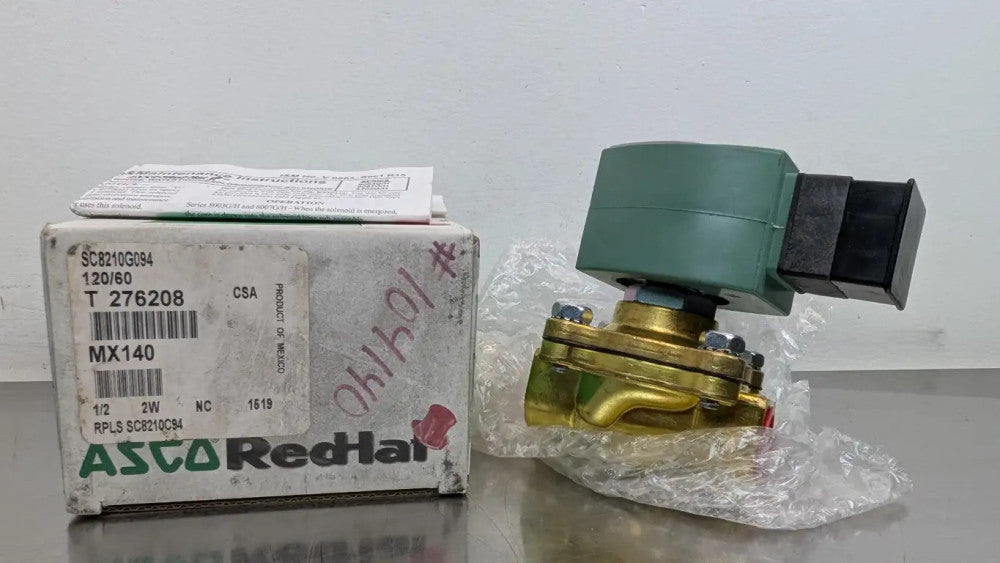 Asco SC8210G094 Solenoid Valve 1NC 120VAC Coil 1/2" 120VAC 2W