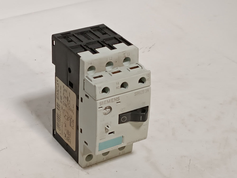 Siemens 3ZX1012-ORV01-1AA1 Motor Controller Breaker, 3RV1011-1GA10, Sirius 3R