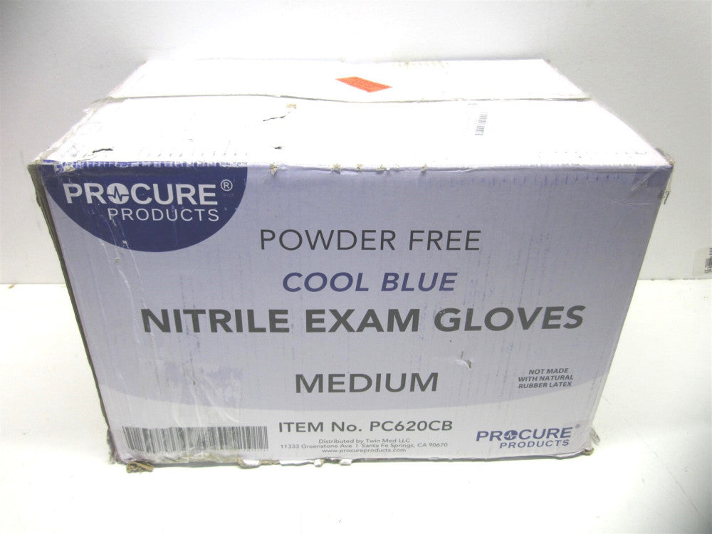 ProCure Medium Powder Free Latex Free Disposable Nitrile Gloves 200ct - Qty 10