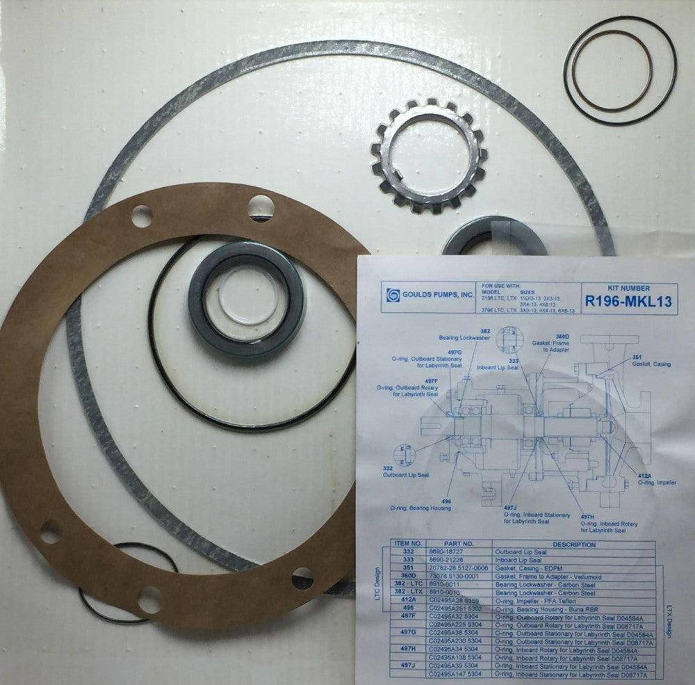 NEW GOULDS PUMPS R196-MKL13 MAINTENANCE KIT