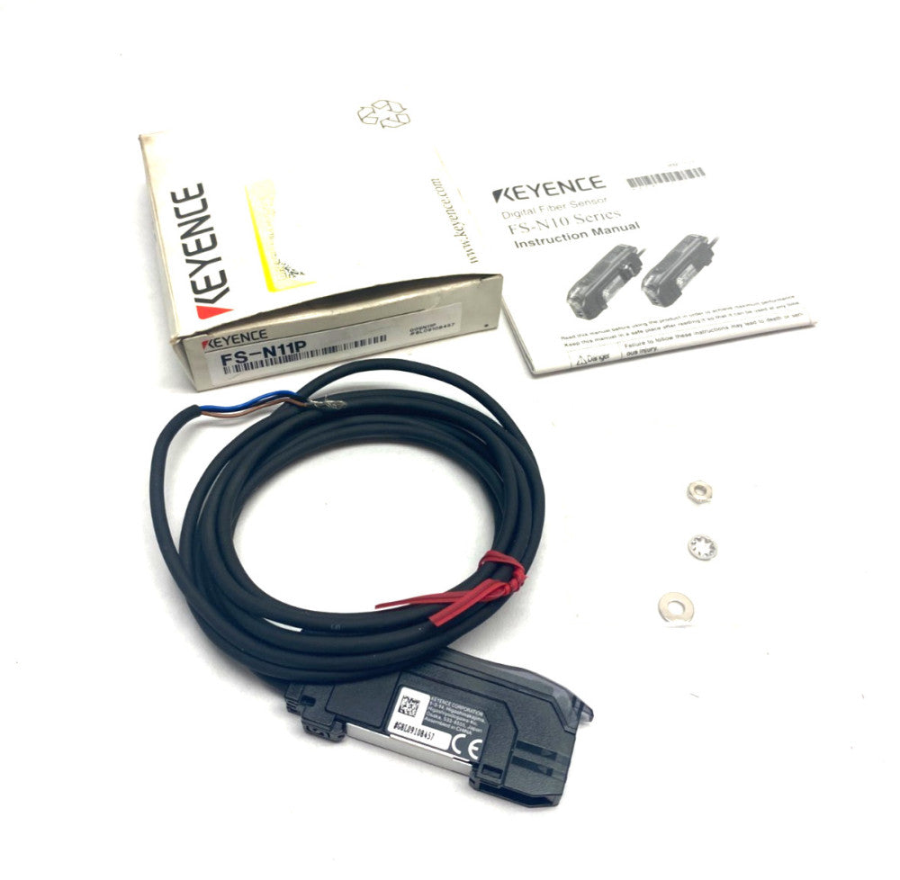 Keyence FS-N11P Digital Fiber Amplifier Main Unit, Cable Type