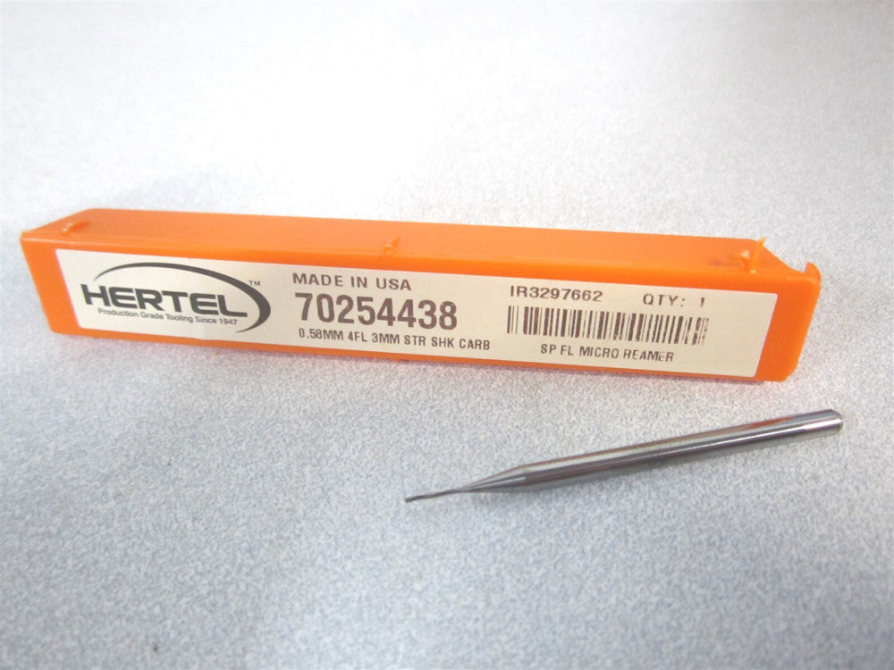 (MR34-0228.118) 3.00mm x 0.58mm x 50.00mm Solid Carbide 4FL LH Chucking Reamer