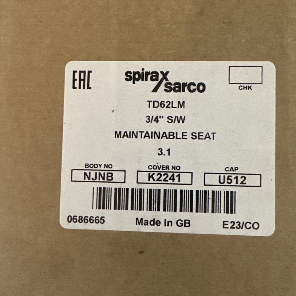 NEW In The Box Spirax Sarco TD62LM Thermodynamic Steam Trap 3/4" S/W