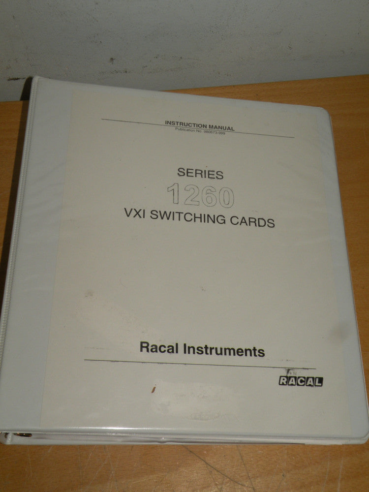 Instruction Manual: Racal Series VXI Switching Cards 980673-999 Disks Included