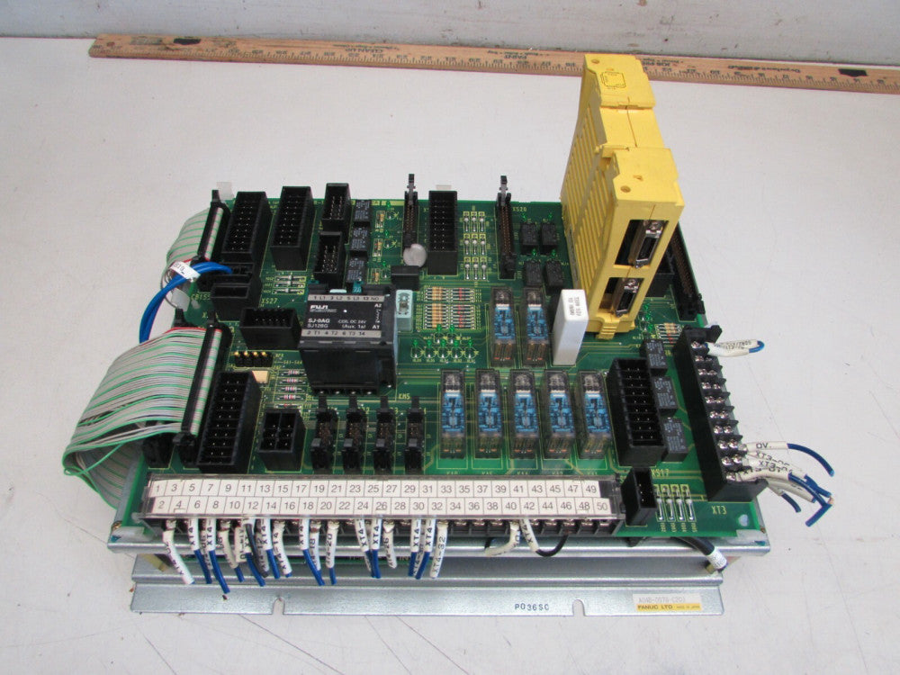 FANUC A04B-0078-C203 DISTRIBUTION UNIT W/A16B-1110-0500/02A TOP BOARD XLNT USED