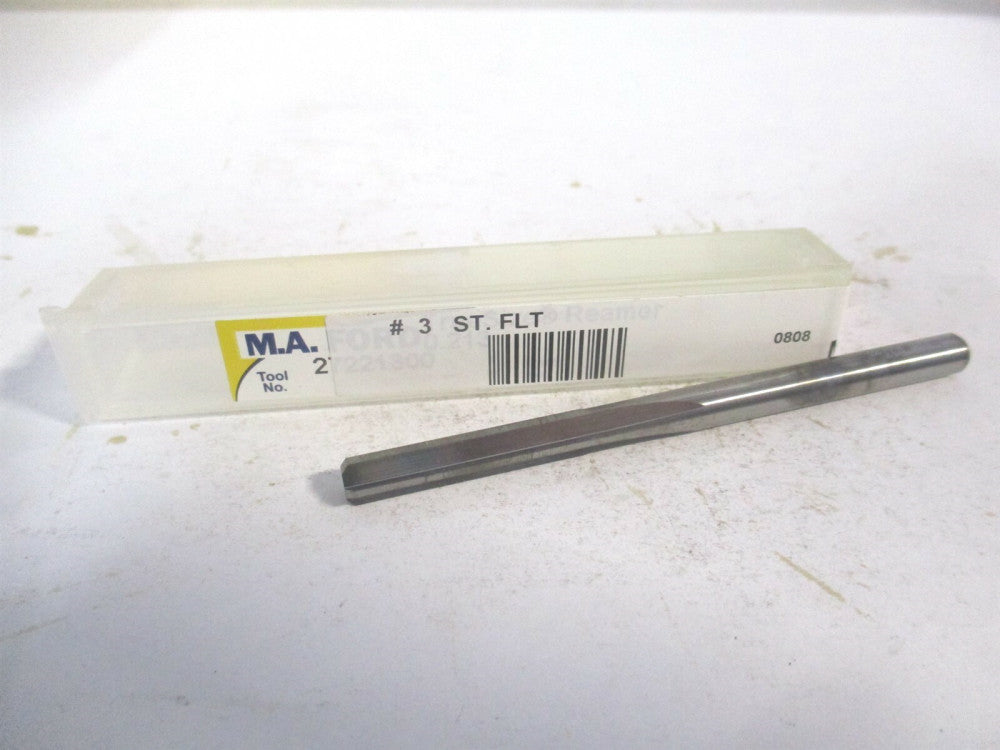 M.A. Ford (27221300) #3 1" x 3" Straight Shank Solid Carbide 4Fl Chucking Reamer