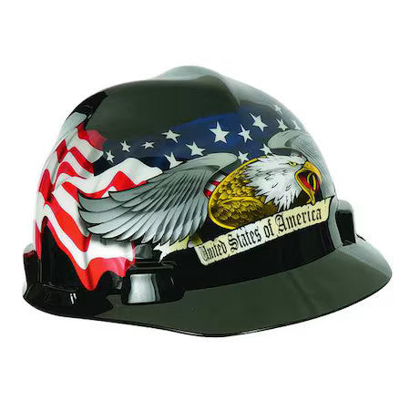 Msa Safety 10079479 Hard Hat, V-Gard Freedom Series, Polyethylene, 4 Point