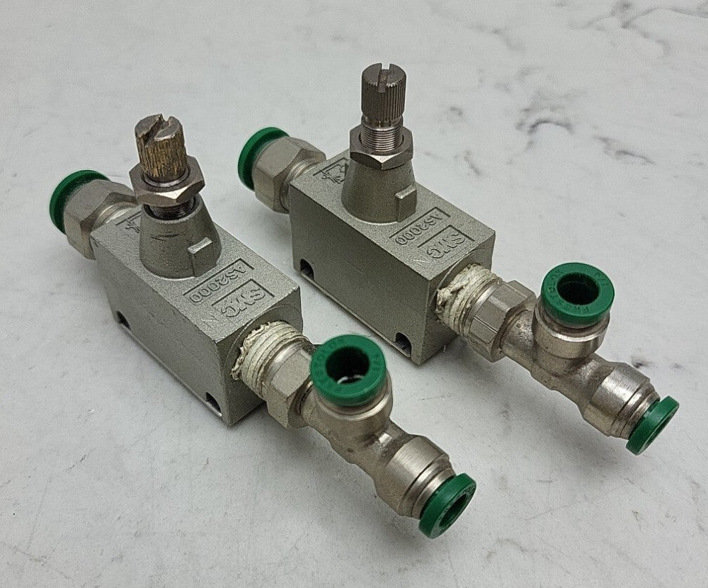2 Pack SMC AS2000 Standard Type In-Line Air Speed Controller 1/4" 3/8" Prestolok