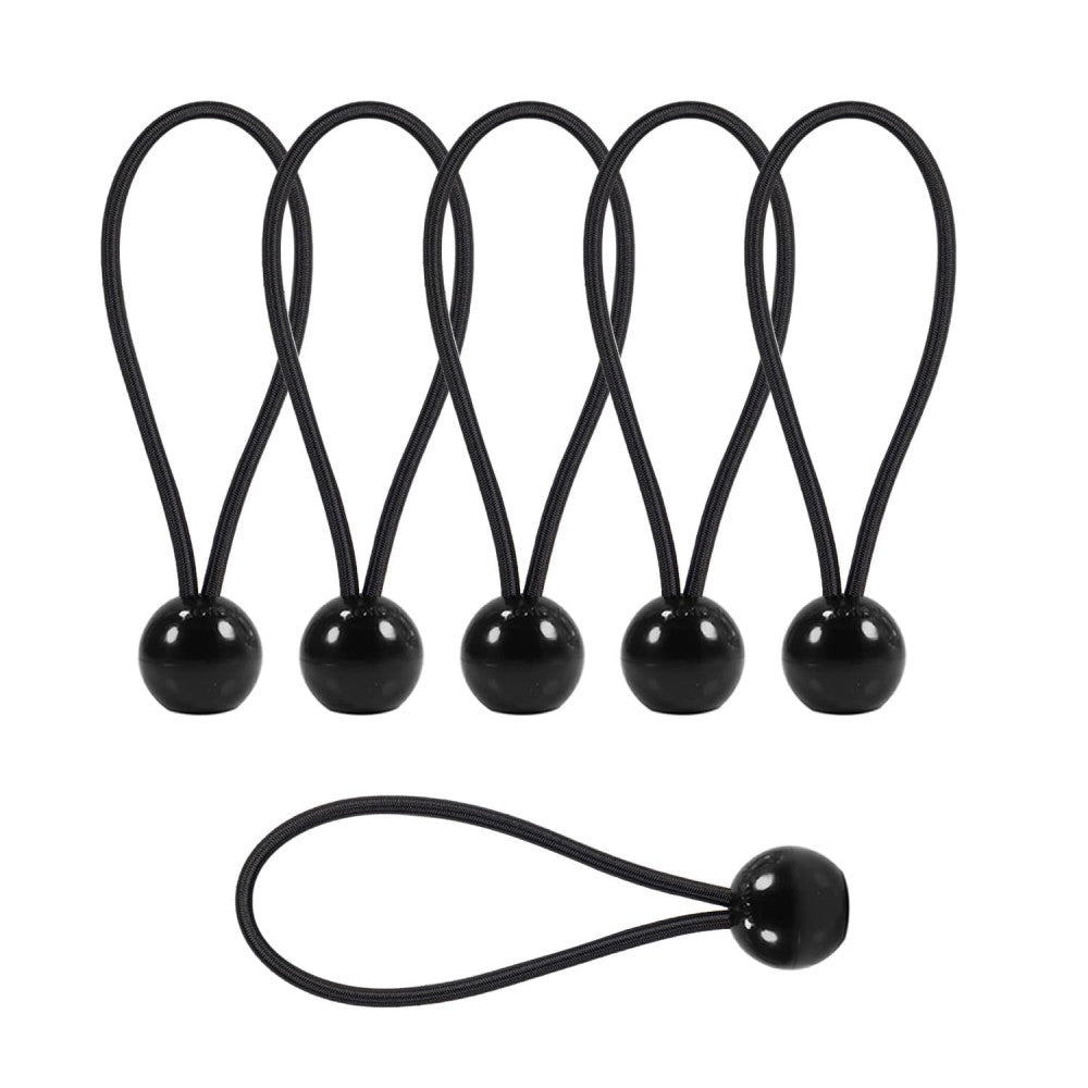 30 PCS Bungee Balls 6 Inch Black Ball Bungee Cords Heavy Duty Tie Down Cord f...