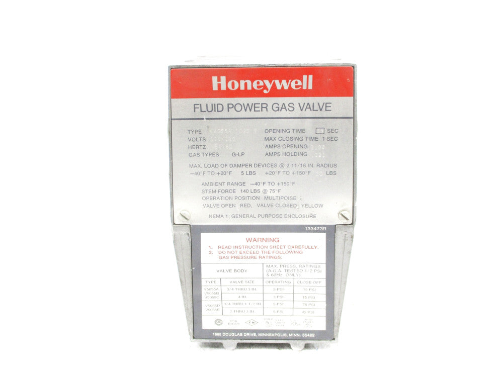 HONEYWELL V4055A10983 110/120V .13/1.57A 5PSI NSNP