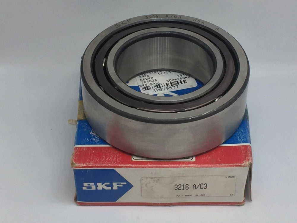 NEW SKF 3216 A/C3 Double Row Angular Contact Bearing 80mm Bore Diameter