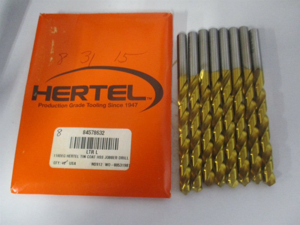 (84578632) Letter L 2-15/16" x 4-1/4" OAL 118° HSS Jobber Drill - Pack of 8