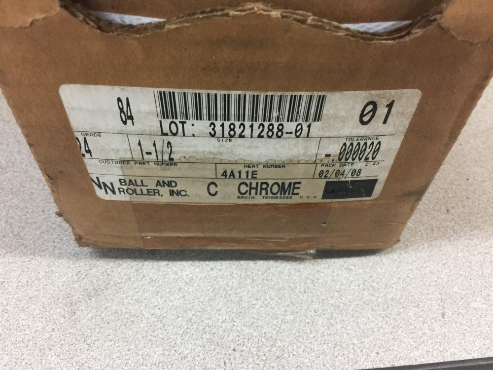 NEW IN BOX NN BALL AND ROLLER GRADE 24 1-1/2 BOX OF 84 CHROME BALL BEARINGS