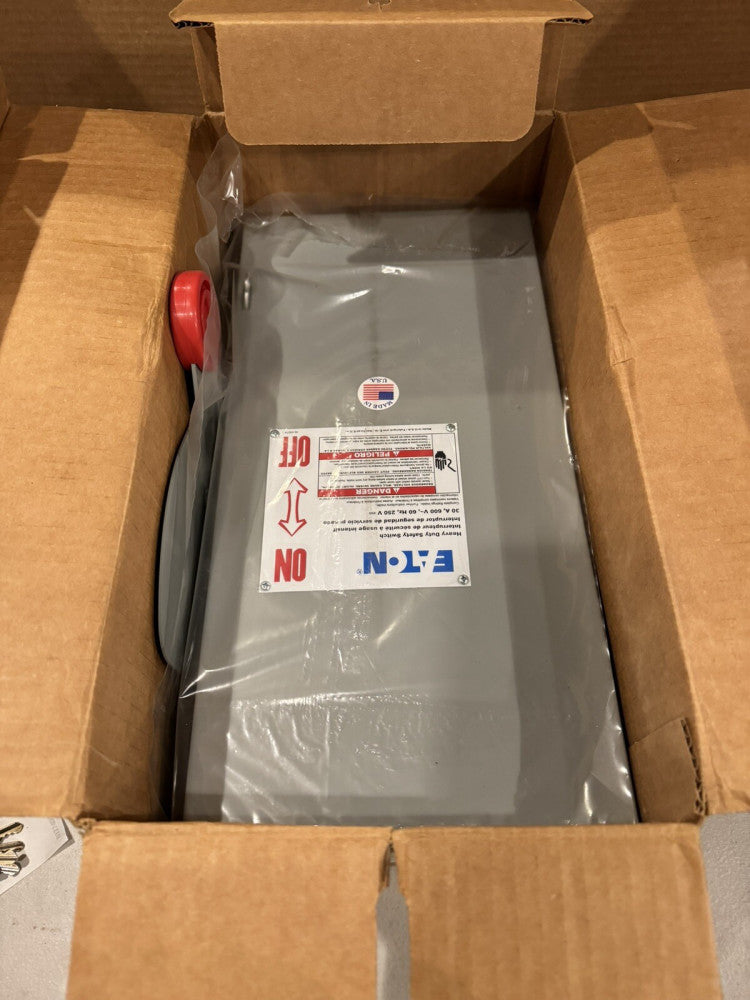Eaton DH361URKN Heavy Duty Safety Switch 30A 600VAC 250VDC 3R Rainproof Non-Fusi