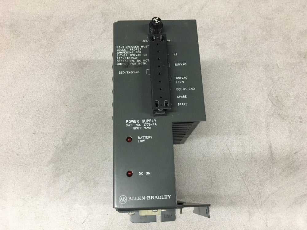 NEW NO BOX ALLEN-BRADLEY PLC-5 POWER SUPPLY 1771-PA SERIES B