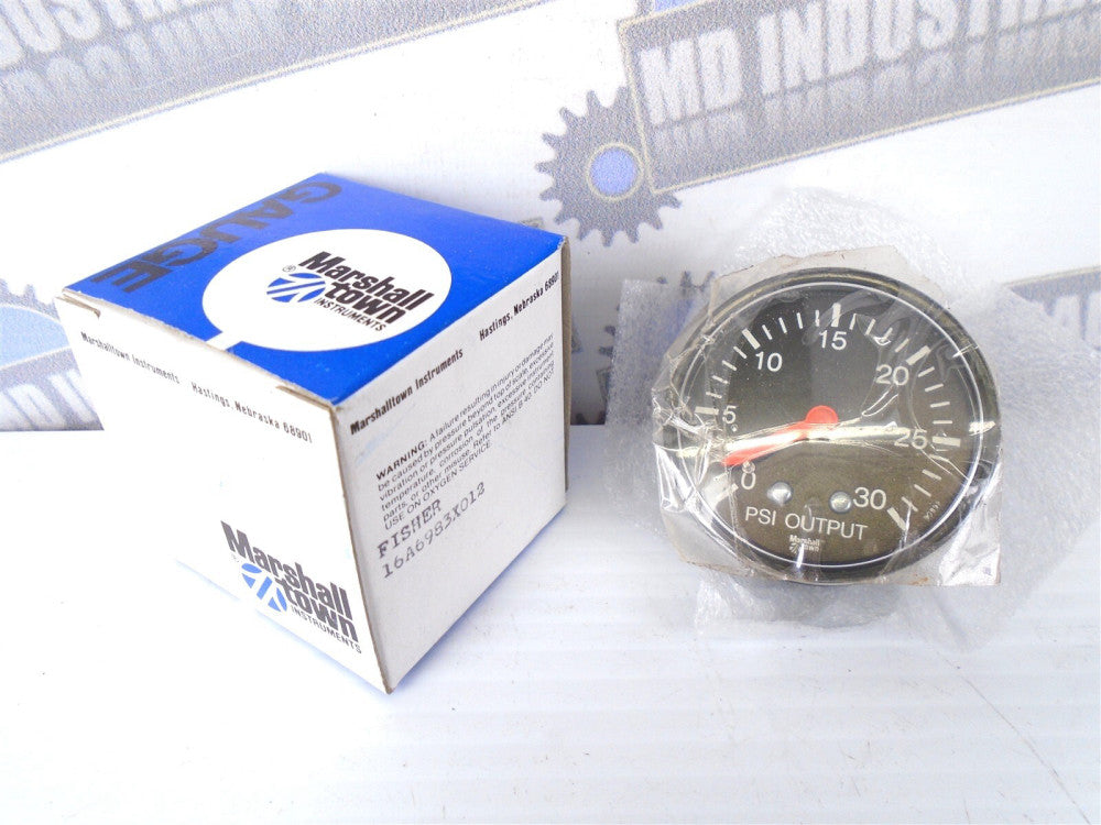 Marshalltown Gauge - 2" - 30 psi Output - FISHER 16A6983X012 - ¼" NPT Rear (NEW)