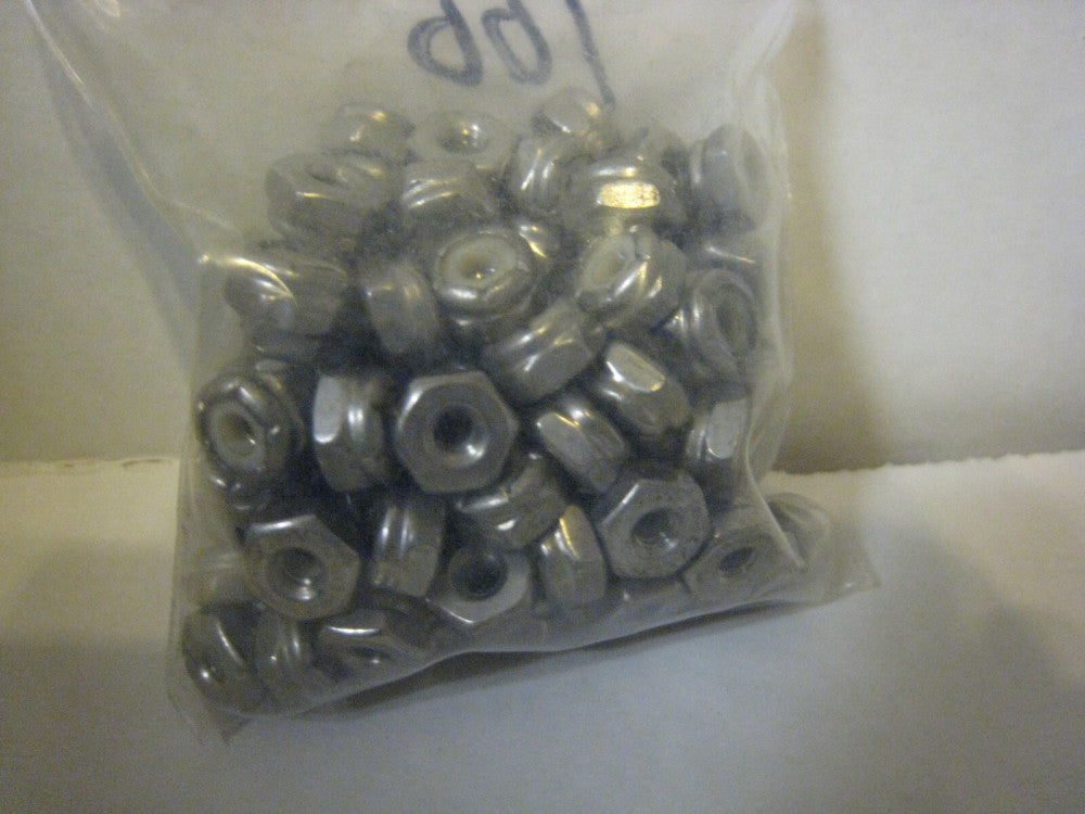 100 PCS 304 Stainless Steel Nylock Self-Locking Nylon Insert Hex Nuts 6-32 USA