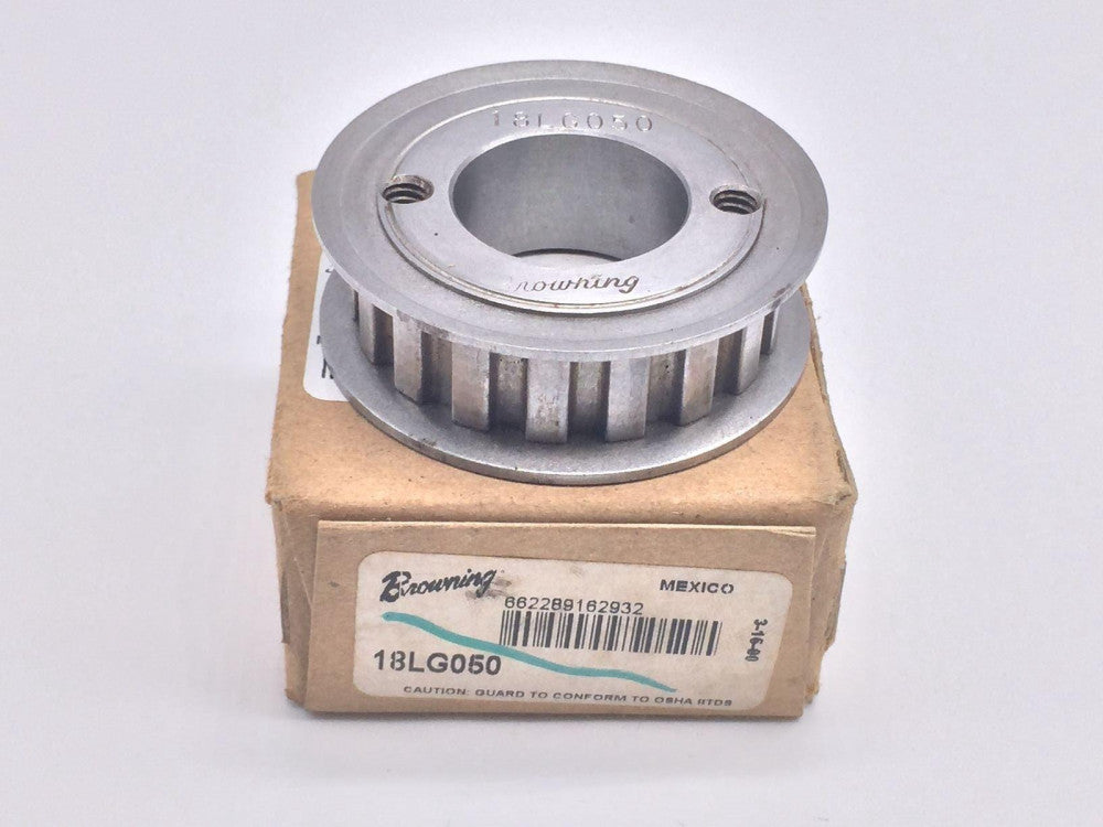 BROWNING 18LG050 PULLEY 18 TEETH, 1/2IN BELT WIDTH PN# 18LG050