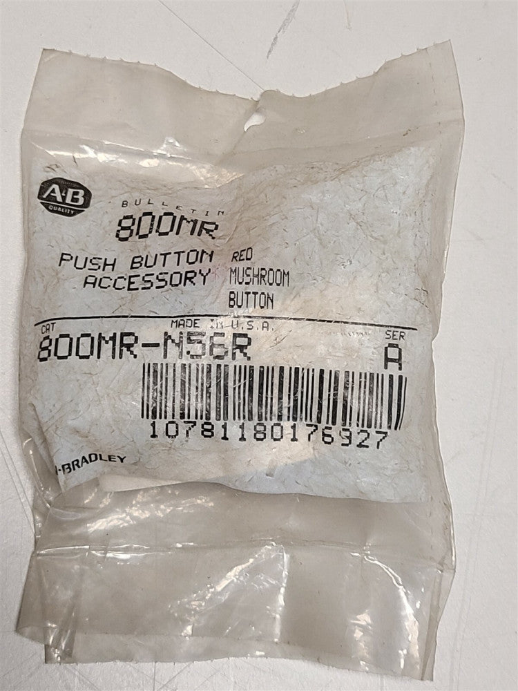 NEW ALLEN BRADLEY RED MUSHROOM BUTTON CAP 800MR-N56R SER.A