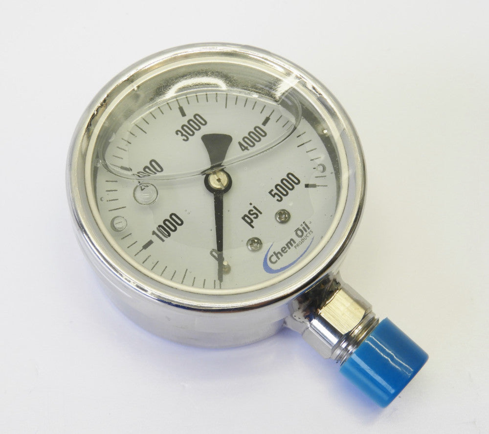 Chem Oil 310L-25R 2.5" Oil Filled Gauge 0-5000 PSI Stainless Steel 1/4" NPT