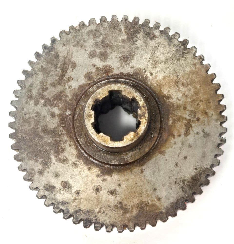 E100 100 TEETH 6 SPLINE GEAR 6-1/4" OUTER DIAMETER 1-3/4" CENTER DIAMETER