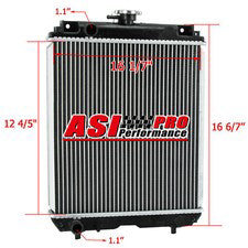 Aluminum Core Tractor Radiator For Kubota Model B1700 B2100 B2400 6C040-58522