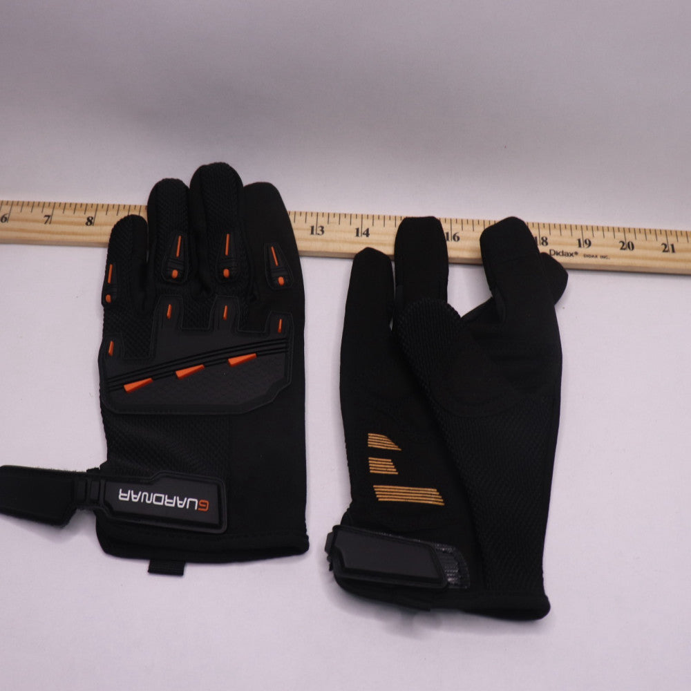 (Pair) Guardnar Mens Safety Work Gloves Flexible Grip TPR Black