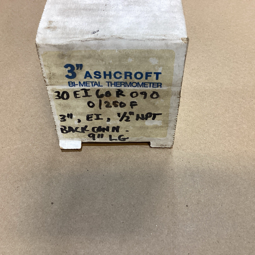 ASHCROFT 3'' BIMETAL 30 EI 60R 090 0/250F NEW IN BOX