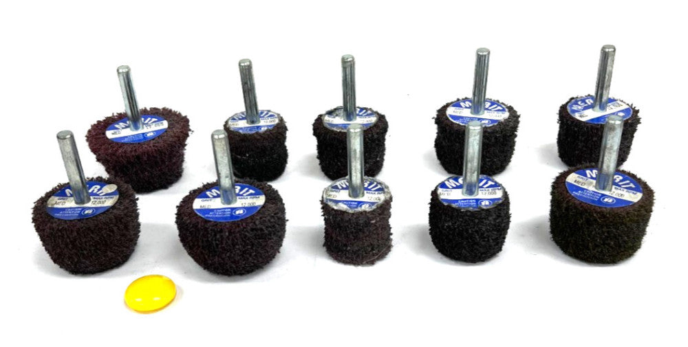 MERIT ALUMINUM OXIDE NONWOVED FLAP WHEEL GRIT MED MAX RPM 12000 LOT OF 10