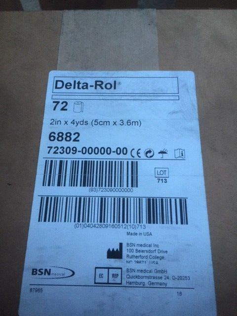 (Case of 72) BSN 6882 DELTA-ROL 2" x 4 YARDS CAST PADDING