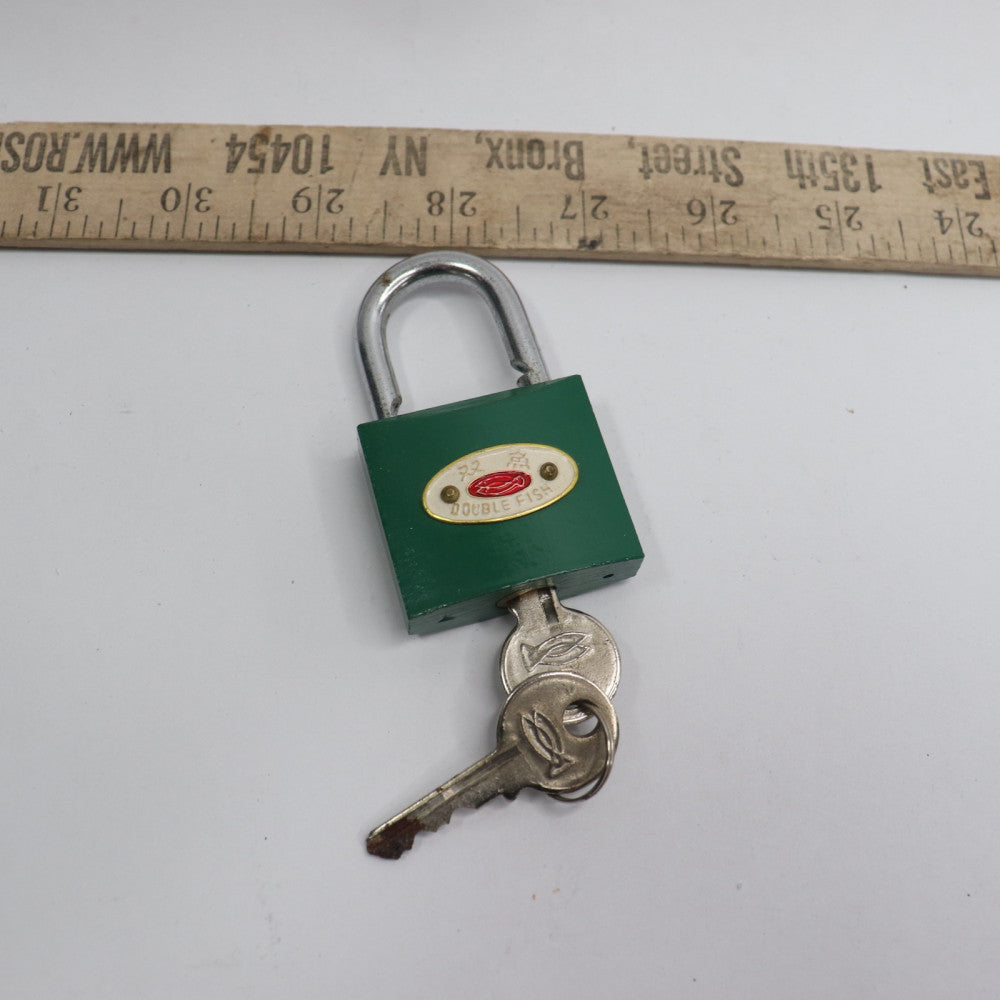 Double Fish Padlock Brass & Steel 1-1/2"