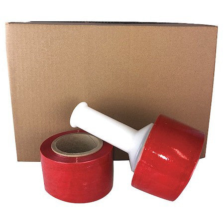 Zoro Select Psd38010 Stretch Wrap, 80 Ga, Red, Standard Duty