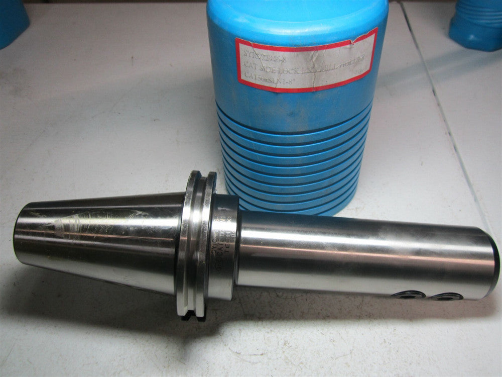 Techniks (SYIC-22946-8) CAT50 Taper Shank 1 Hole End Mill Holder & Adapter